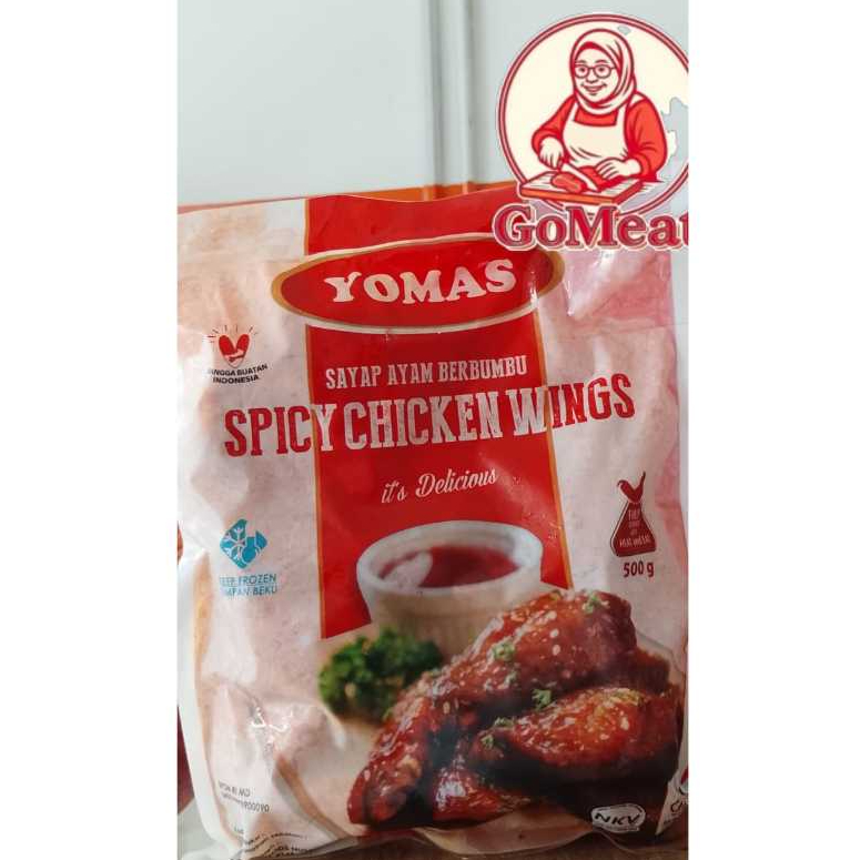 YOMAS SPICY CHICKEN WINGS 500GR