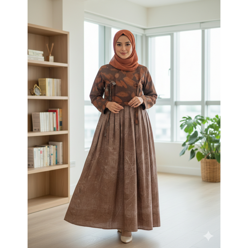 Namari Dress Ecoprint