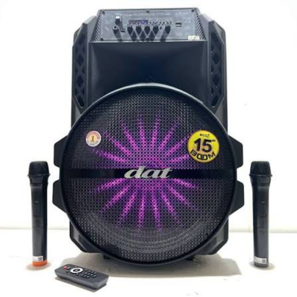 Speaker Portabel DAT DT-1507 Boom Series 15 Inch - Bluetooth, FM Radio, Karaoke
