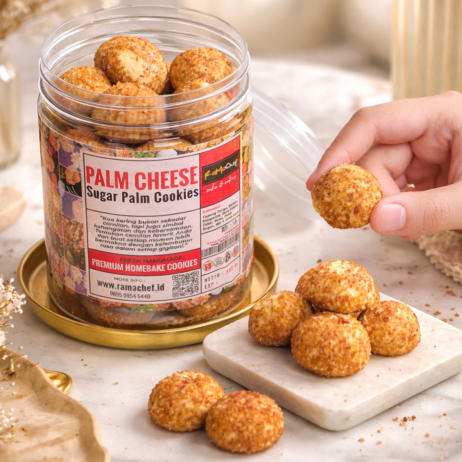 PALM CHEESE Premium Triple Cheese Butter Wisman | Kue Kering Lapis Gula Palm Kemasan Jar 750ml & Hardtop 350gr by RaMaChef