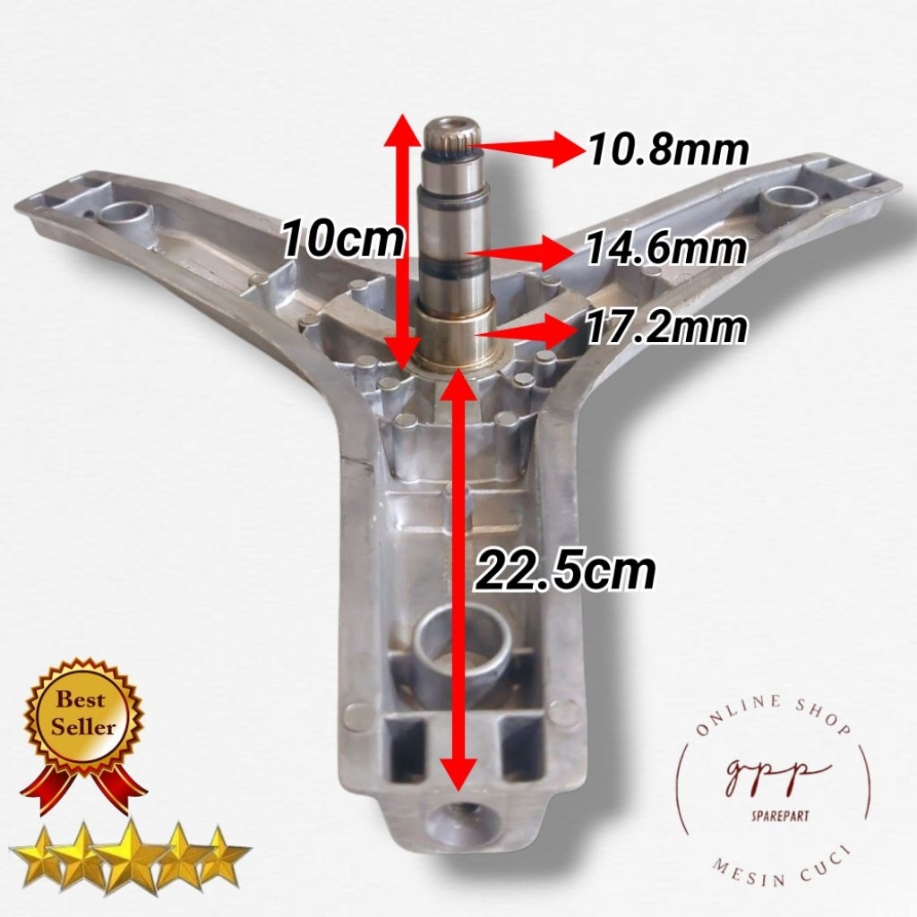 Spider Segitiga Baling Baling Krospis Mesin Cuci Denpoo DFL-1085G