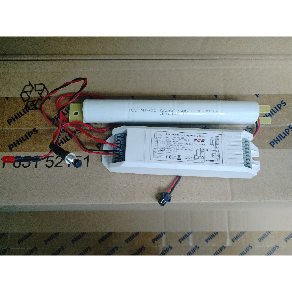 4~70W 1000V Dimmable Fluorescent Light Emergency Ballast 2000mah baterai pack untuk lampu tld