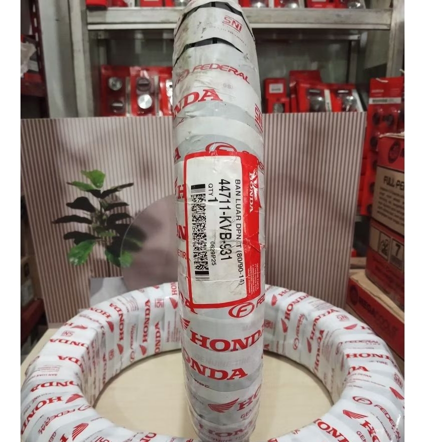 Ban Luar Federal Honda ORI TUBETYPE 80/90 Ring 14 Ban depan Beat, Vario, Scoopy, Spacy, Mio Original