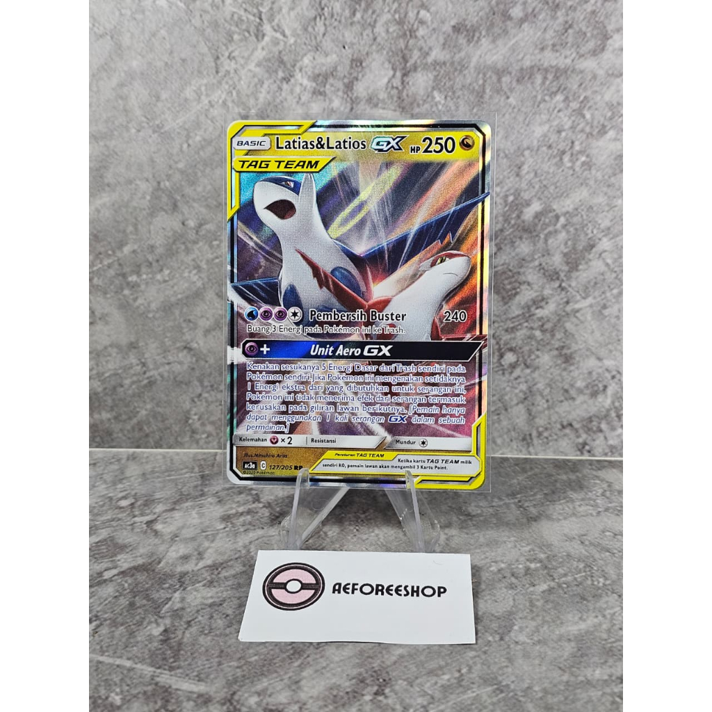 Pokemon TCG Indonesia | Latias & Latios GX (Tag Team) 127/205 RR