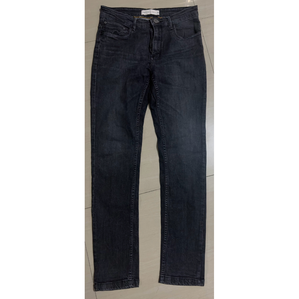 [ORIGINAL] Celana Jeans Manzone Skinny Fit – Black Indigo / Dark Grey