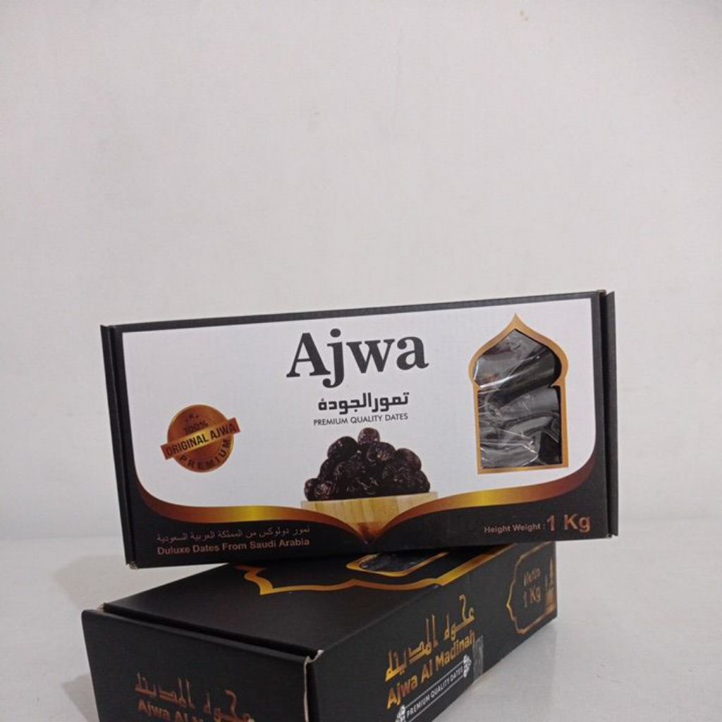 Kurma Ajwa Madinah 1kg kemasan dus fresh