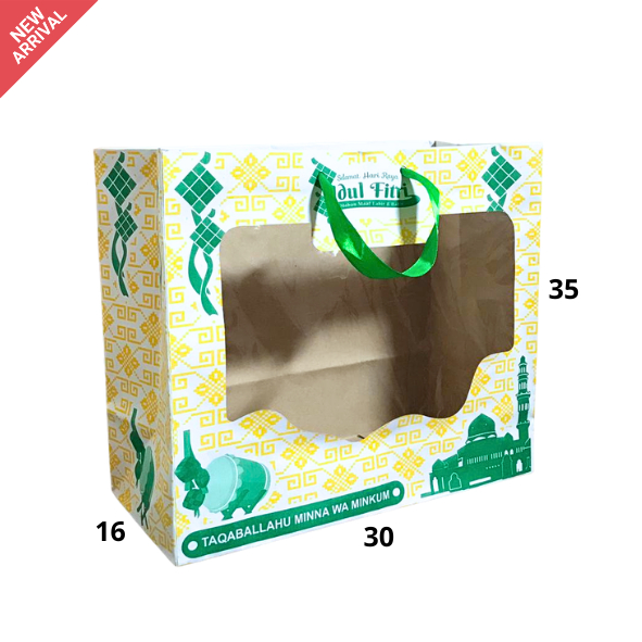 Paperbag idul Fitri kombinasi mika/tas kertas/tas hari raya/ Paperbag Idul Fitri Ukuran 35x16x30