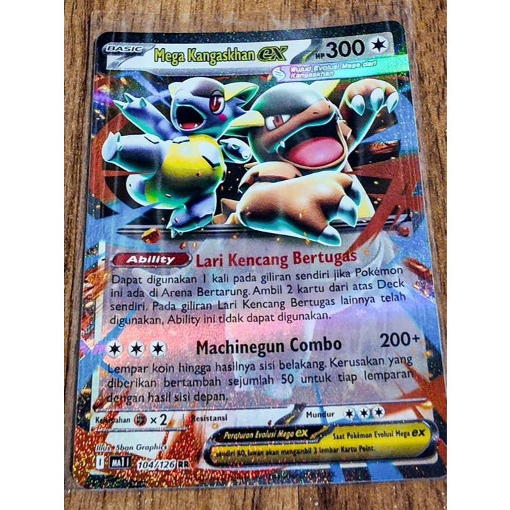 POKEMON MEGA KANGASKHAN EX 104/126 RR INDONESIA