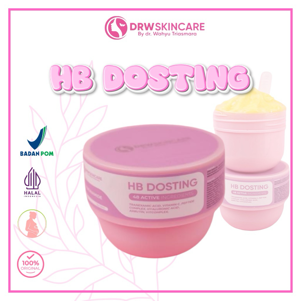 DRW Skincare Hb Dosting Lotion Mencerahkan Kulit 3x lebih Cepat Body Lotion Dosis Tinggi untuk Menut
