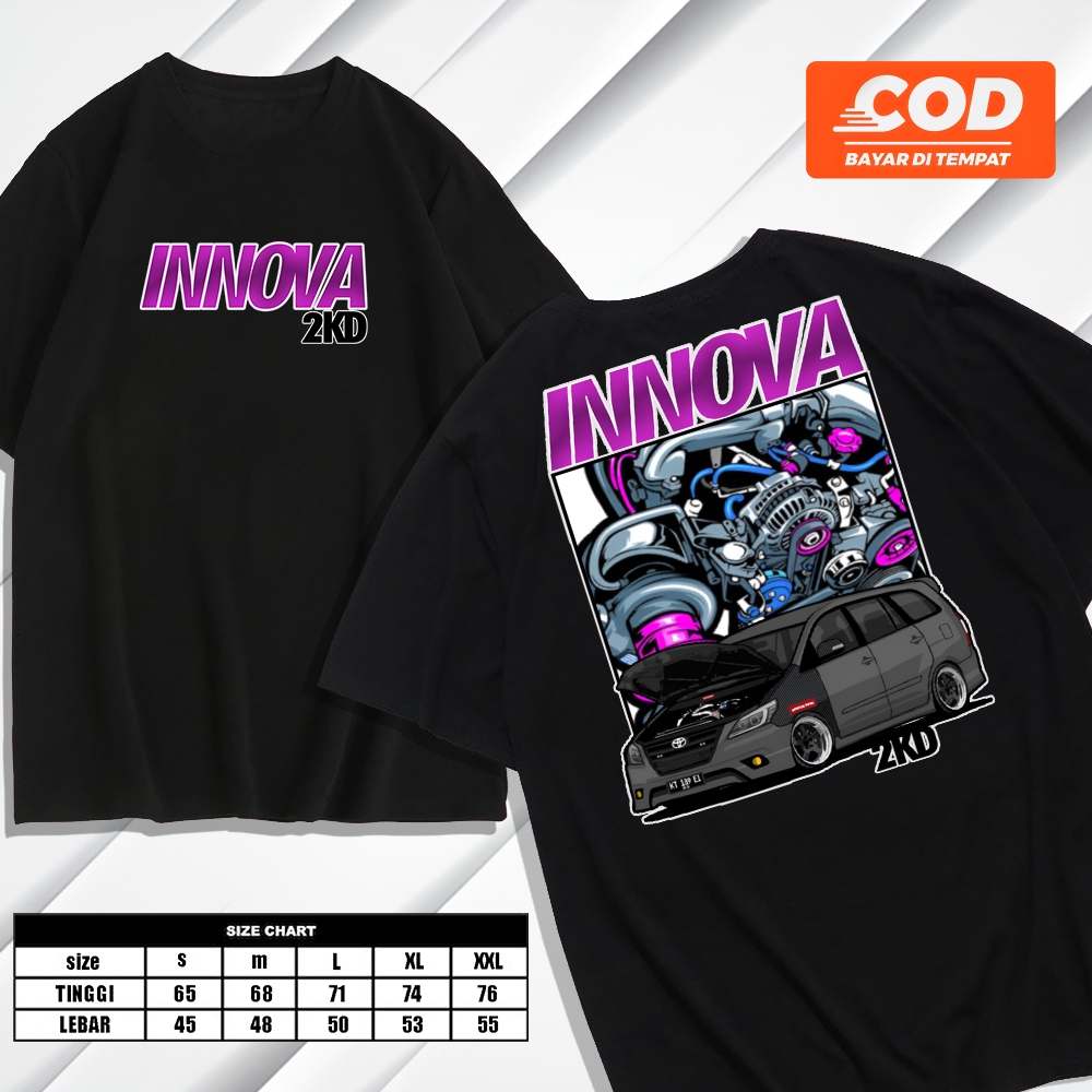 KENZIO KAOS - Kaos Innova 2KD Innova Cumi Darat 2KD Powered Kaos Mobil Otomotif INNOVA 2KD MONSTER D