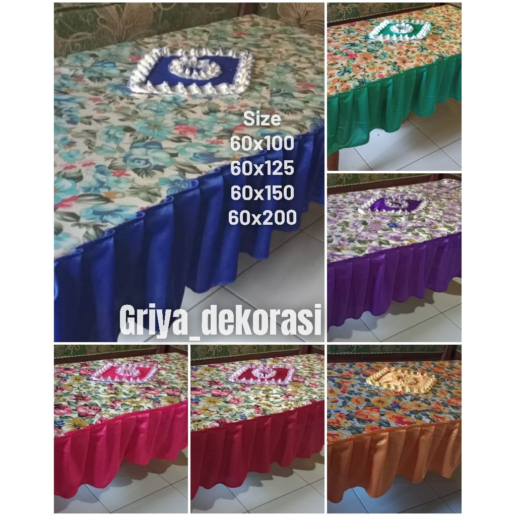 TAPLAK MEJA KOTAK/TAPLAK MEJA KOTAK MURAH/TAPLAK MEJA TAMU RUMBAI SATIN