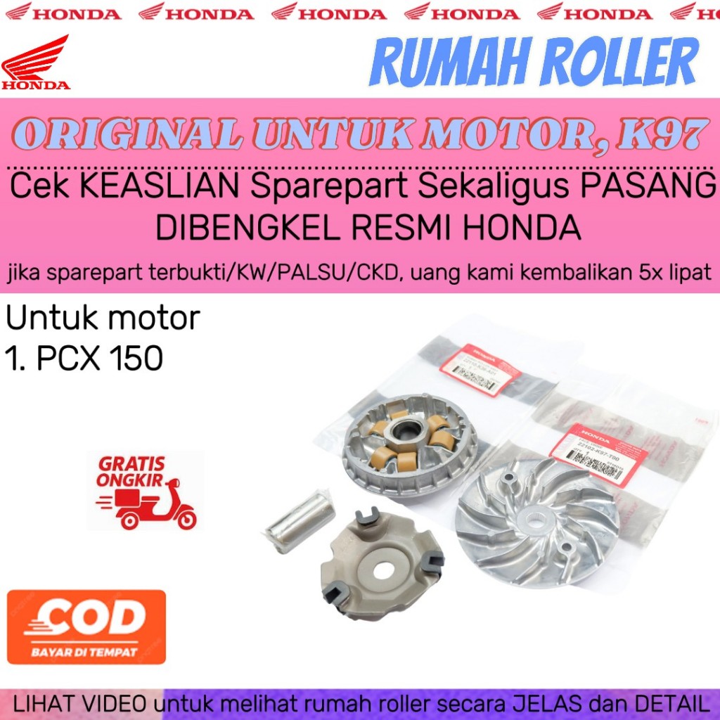 rumah roller pcx 150 - rumah roller pcx k97 - kipas pcx K36 Motopart