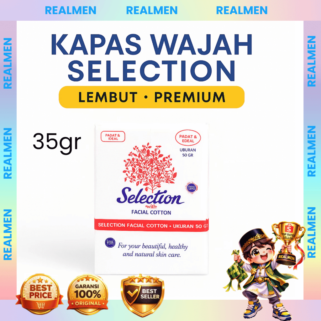 KAPAS SELECTION KOTAK 35 GR / KAPAS WAJAH SELECTION KOTAK 35GR
