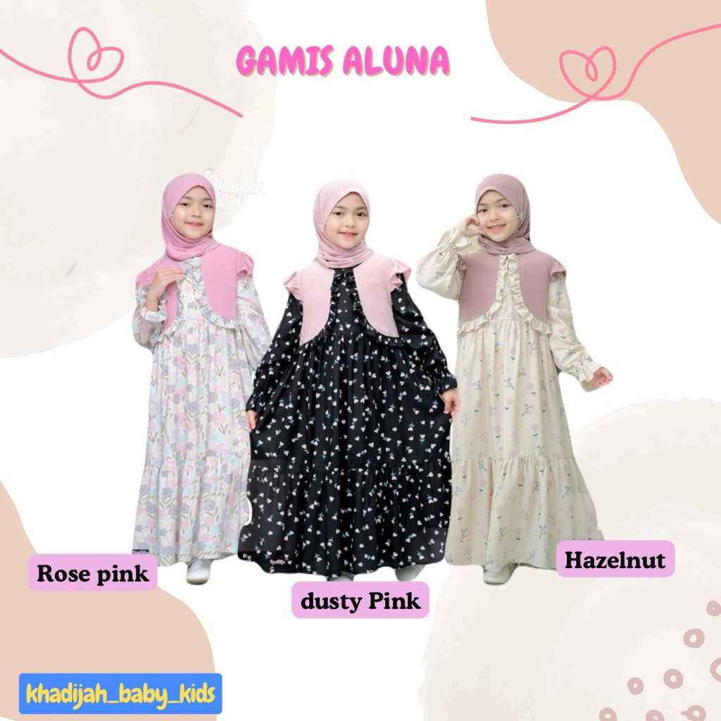 gamis aluna ( Set Hijab )