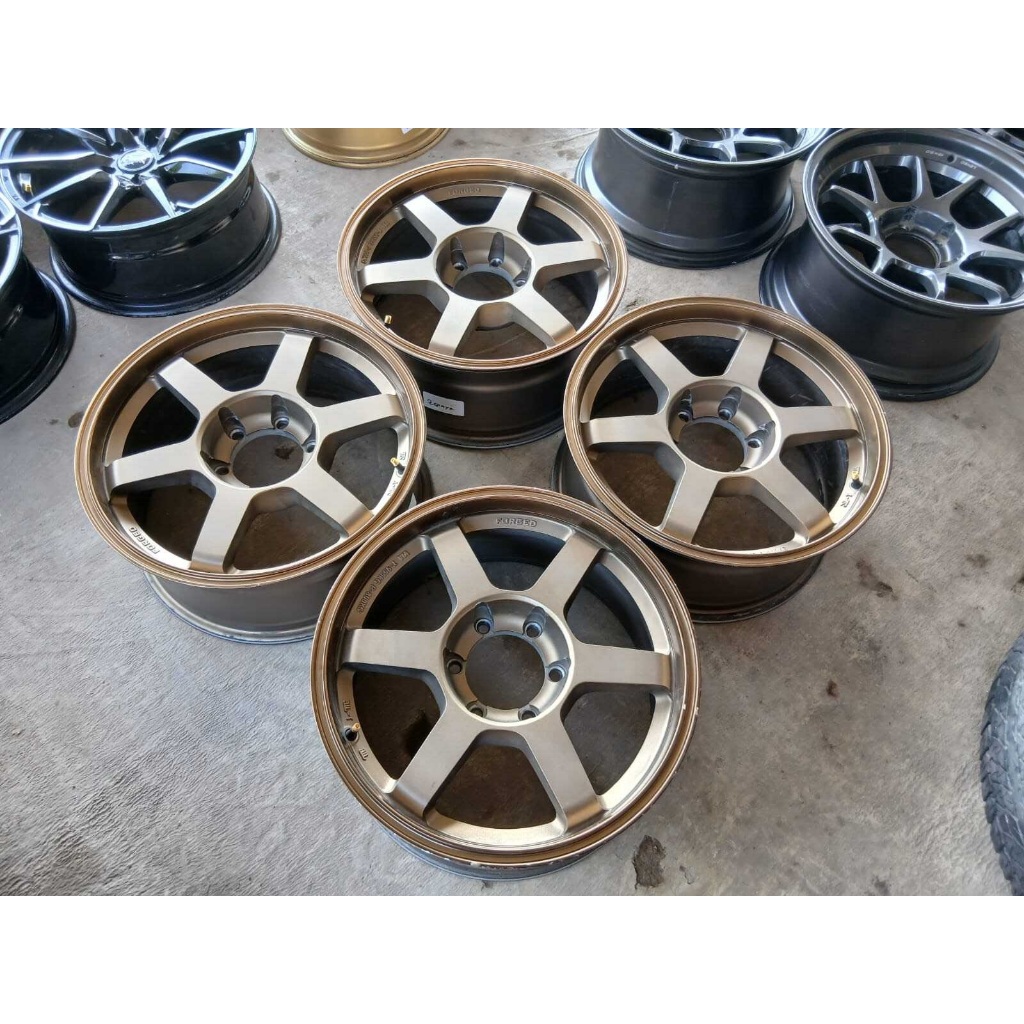 Velg Mobil BekasTE37 Ring 18 Baut 6x139 Cocok PAJERO FOTUNER HILUX STRADA DLL