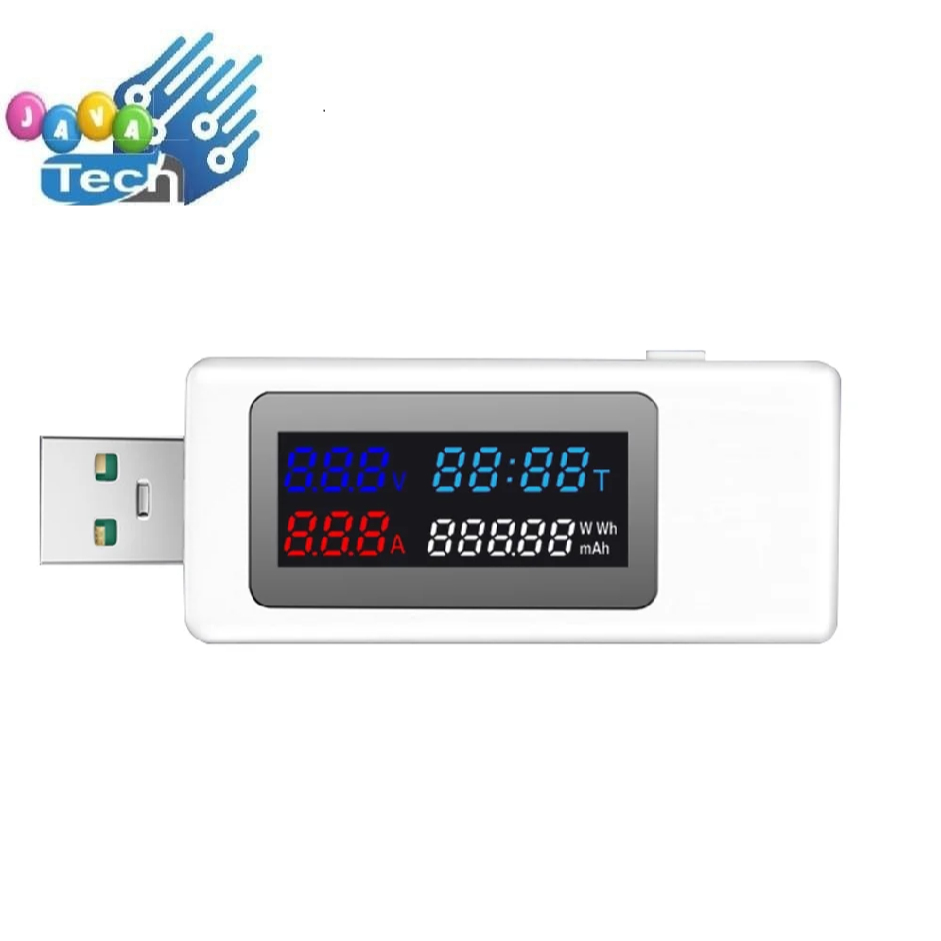 KWS V30 USB Tester Arus, Tegangan, Waktu, Kapasitas Daya, dan Kuantitas Listrik 4V-30V 0.00A-6.5A