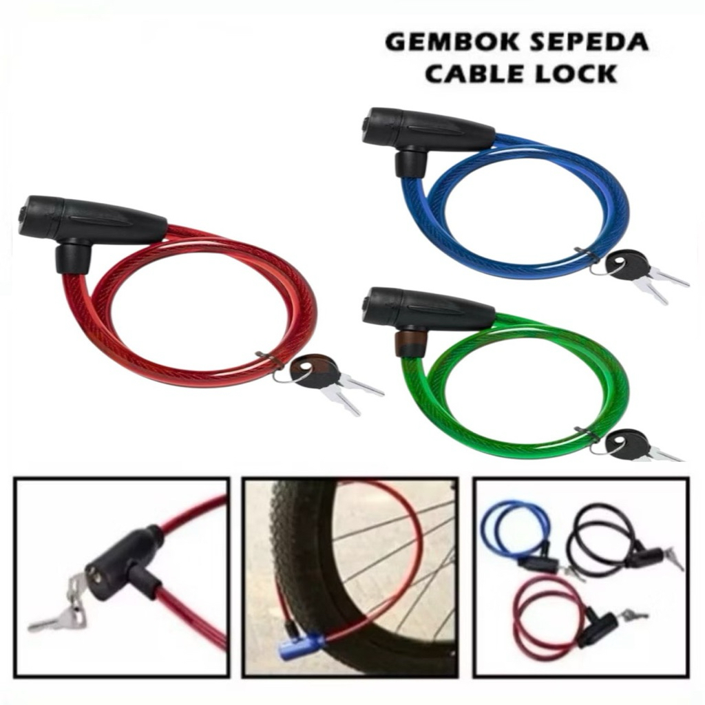 Gembok Kunci Sepeda Skuter Helm Kunci Sepeda Lipat MTB Roadbike DLL