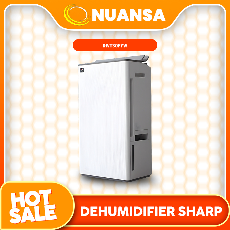 Sharp Dehumidifier DW-T30FY-W adalah alat pengering udara (dehumidifier) 2-in-1 dengan penjernih uda