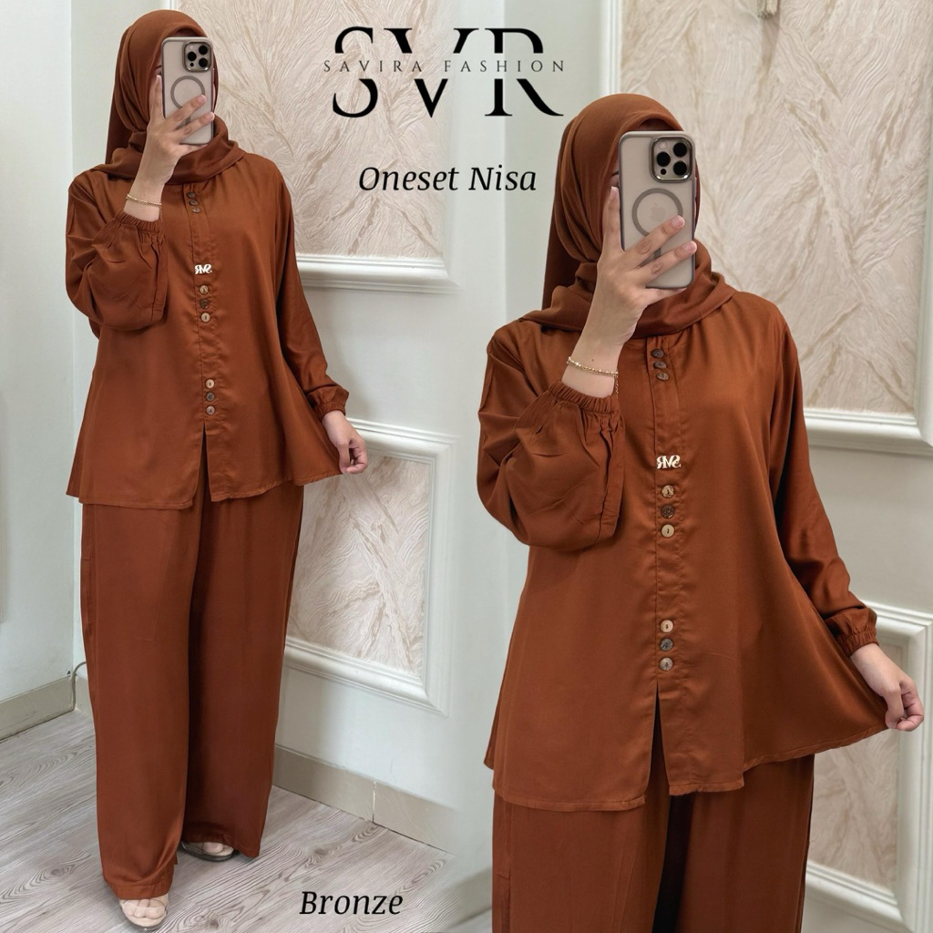 Daster Arab SVR NISA Setelan Celana Twill Polos Ori