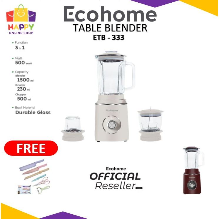 Ecohome Table Blender ETB333 Blender Multifungsi Low Watt