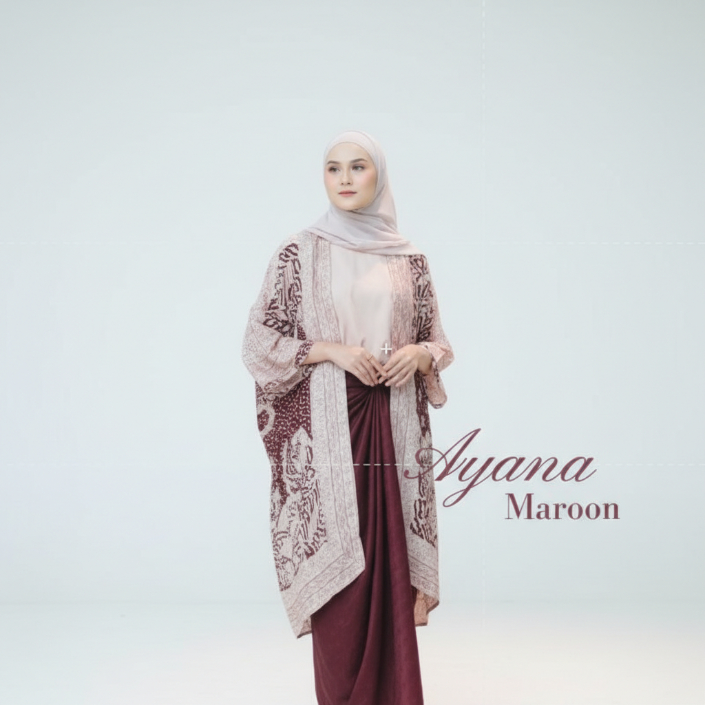 New Pakaian Wanita Setelan Atasan Outer Batik Viscose Set Rok Lilit Polos JUmbo Oversize Baju Batik 