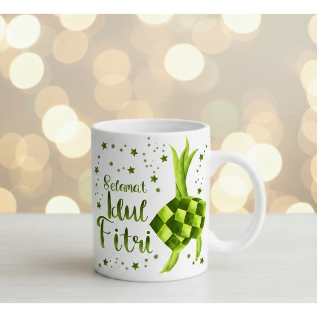 TERMURAH - HAMPERS IDUL FITRI MUG CUSTOM /  GIFT EID MUBARAK / SOUVENIR MUG CUSTOM