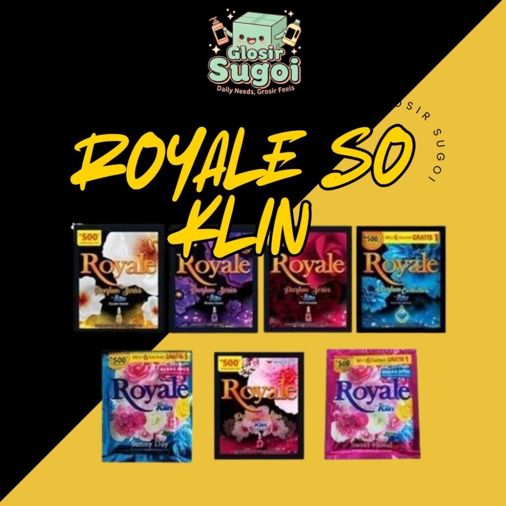 Royale So Klin Pewangi Pakaian 12 Sachet 1 Renceng