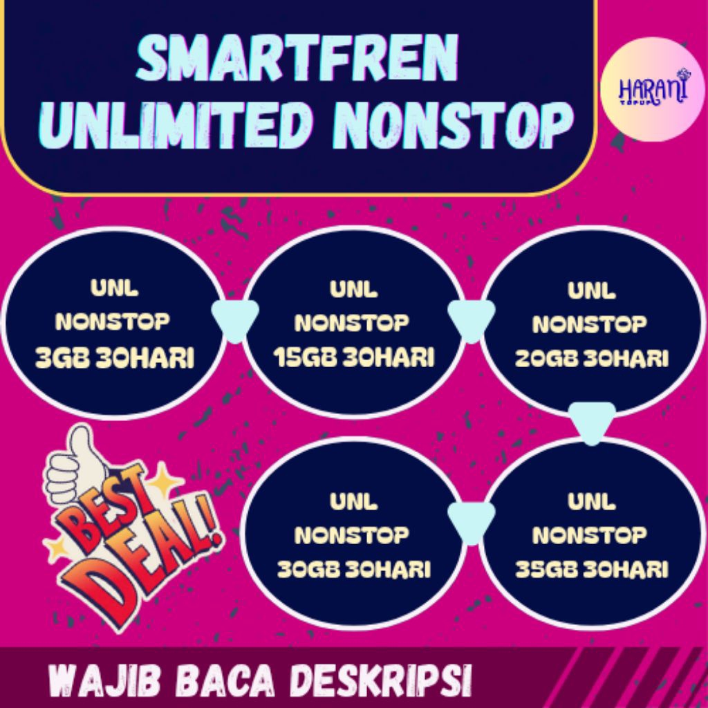 Paket Data SMARTFREN UNLIMITED NONSTOP | Kuota SMARTFREN UNLIMITED NONSTOP | Kuota LANGSUNG MASUK