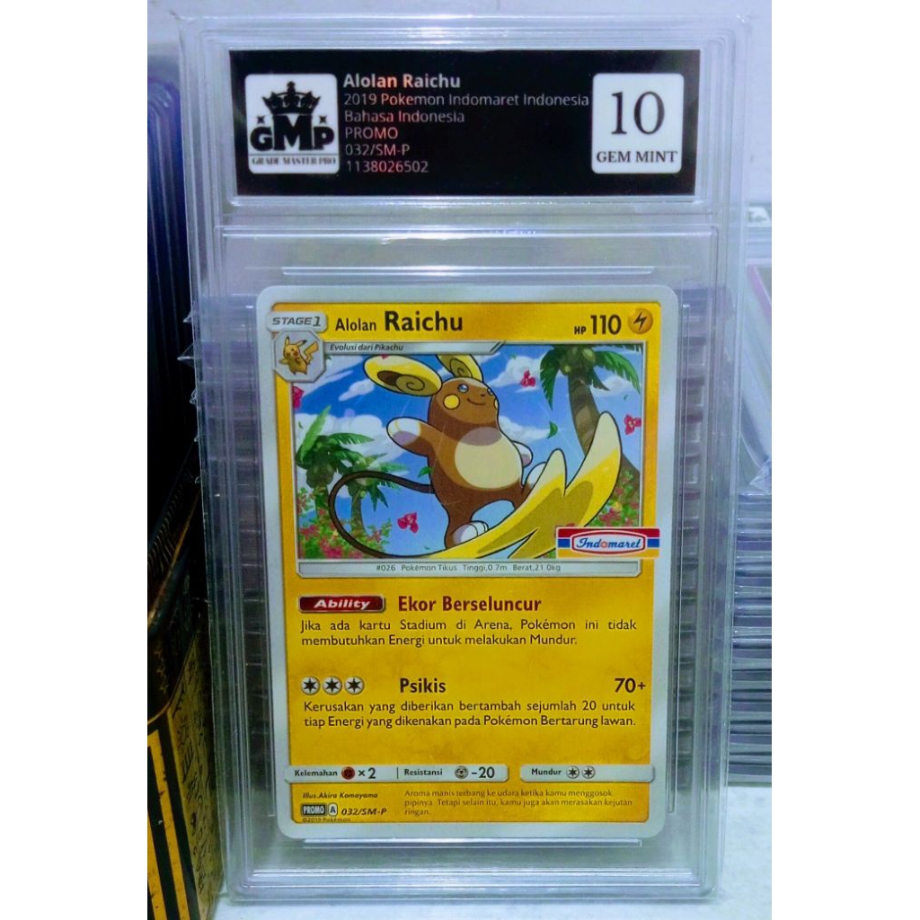 Alolan Raichu 2019 Pokemon Promo Stamped Indomaret Grade Master Pro 10