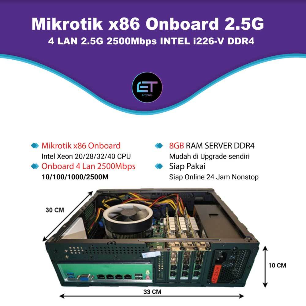 Mikrotik x86 Intel i226-V Onboard 4 Lan 2.5G DDR4 Server PC