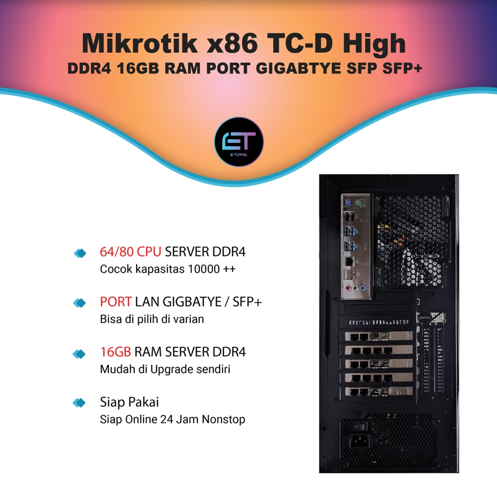 Mikrotik x86 TC-D High RAM DDR4 16GB Port Gigabtye SFP SFP+