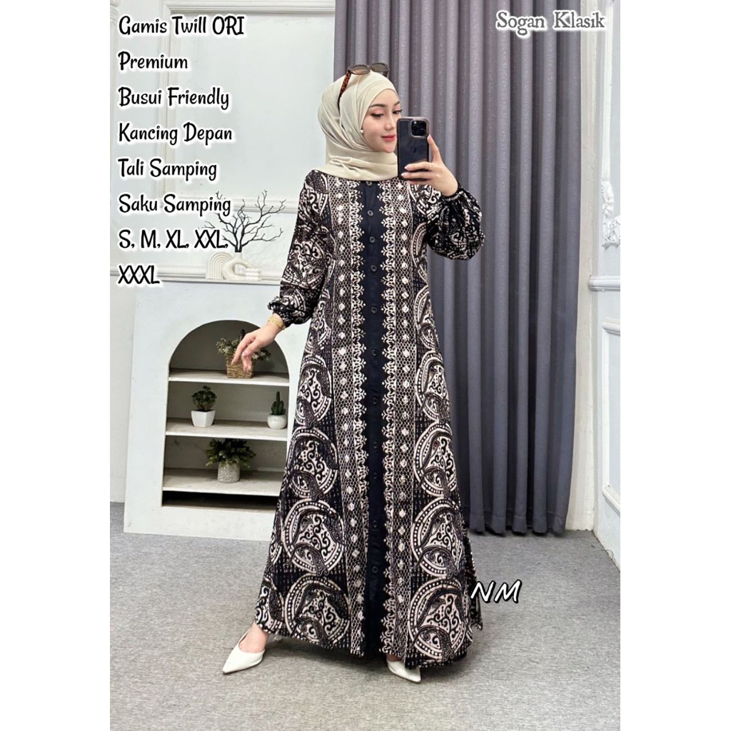GNM 2- GAMIS TWILL ORI SMK | GAMIS TWILL ORI LD 95-130 | GAMIS TWILL SIZE S-XXXL | GAMIS TWILL PREMI