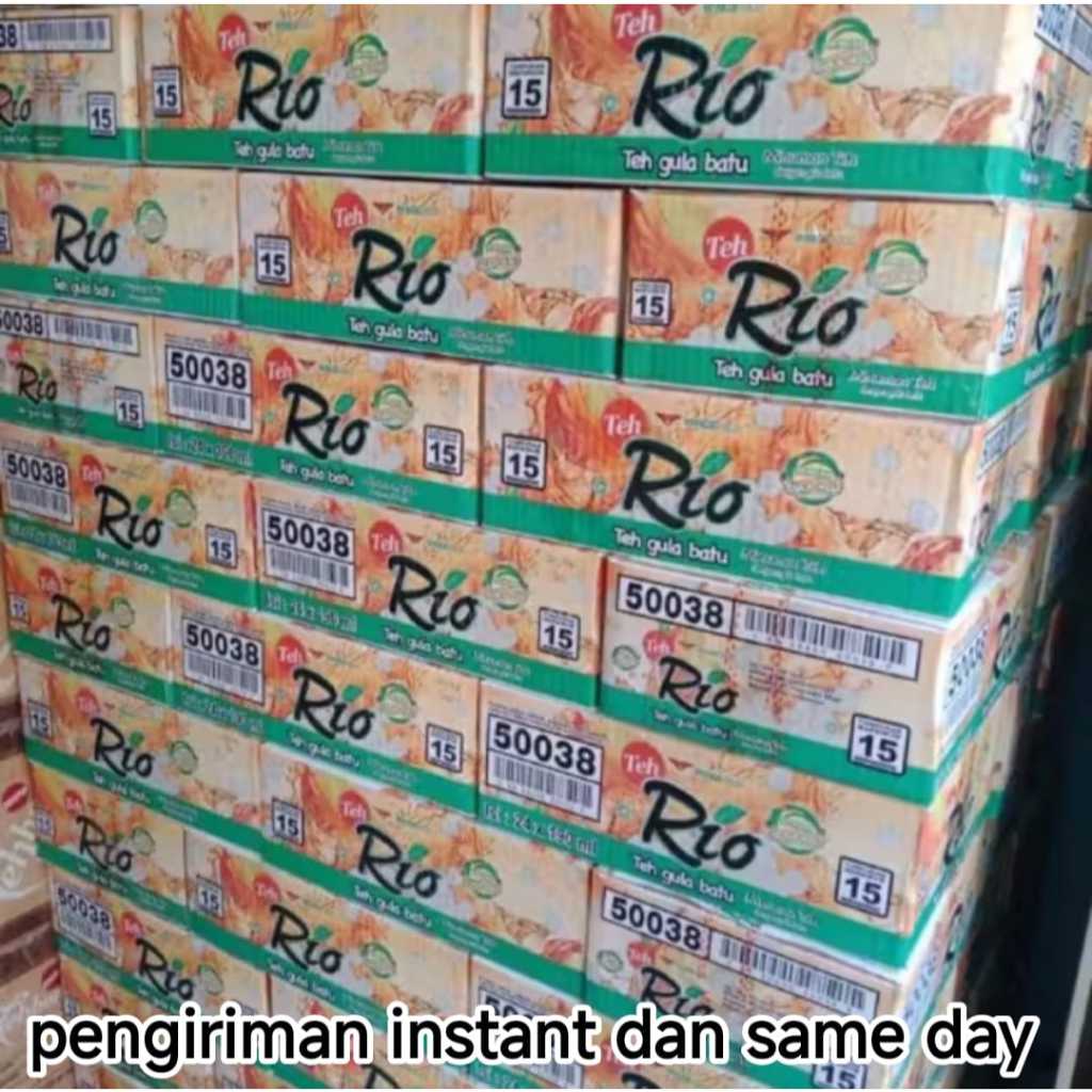 TEH RIO GULA BATU 180 ML ISI 24 / TEH RIO 1 DUS GULA BATU