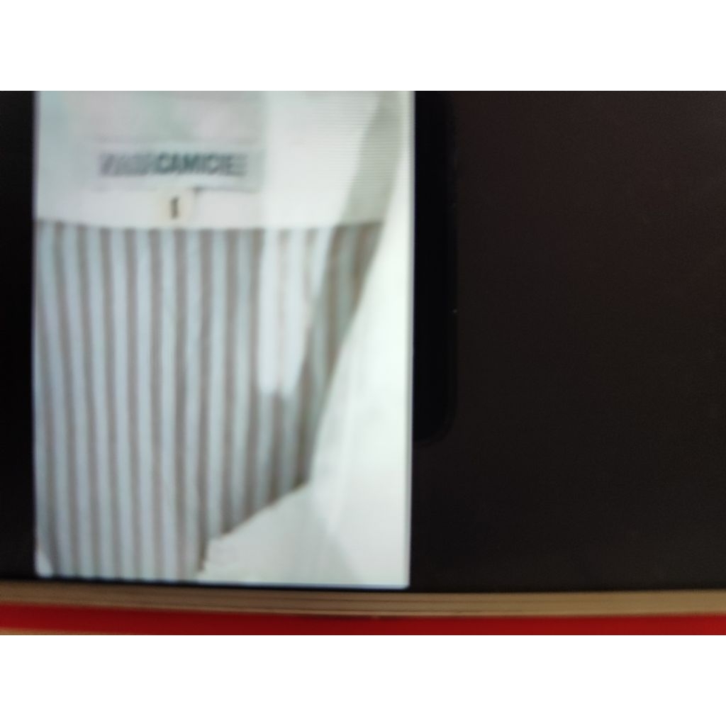 Blus/atasan wanita motif garis-garis putih-coklat