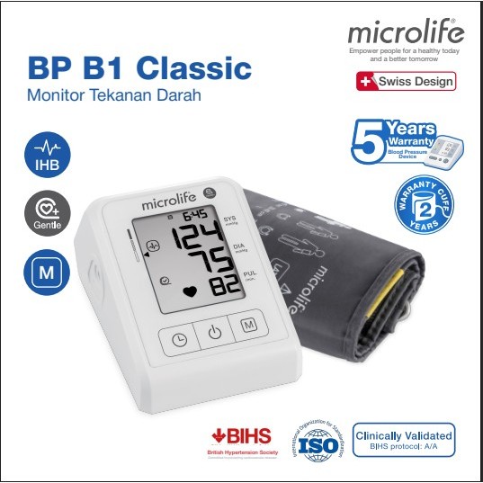 Tensimeter Digital Microlife BP A2 Classic - Pengukur Tekanan Darah dan Detak Jantung