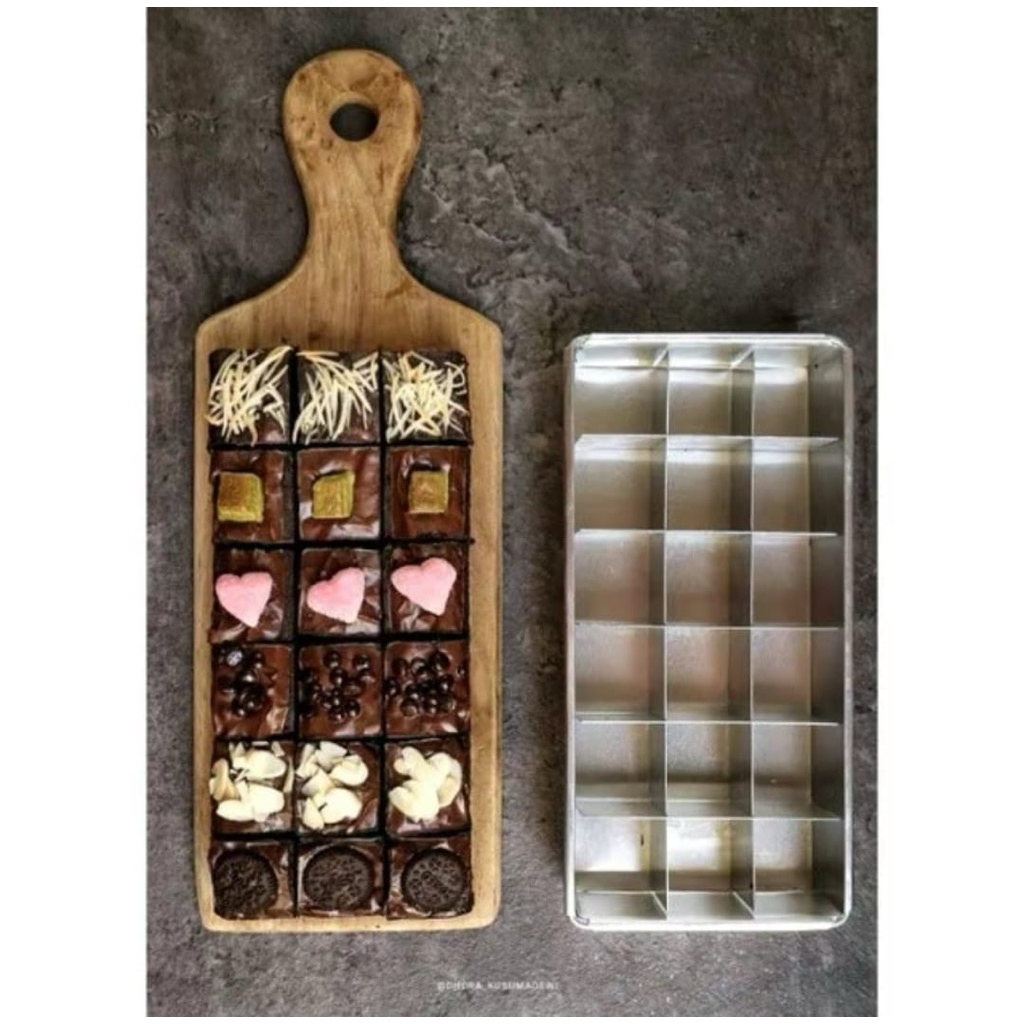 loyang brownies sekat 20x10 - 22x10 - 15x10cm cetakan brownies loyang sekat brownies