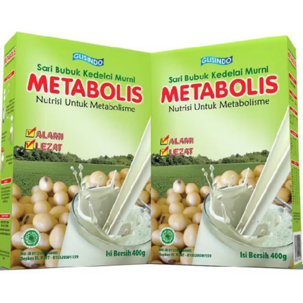 Metabolis Susu Kedelai Bubuk Murni Nutrisi Tinggi 400 gr Alami & Lezat Untuk Metabolisme