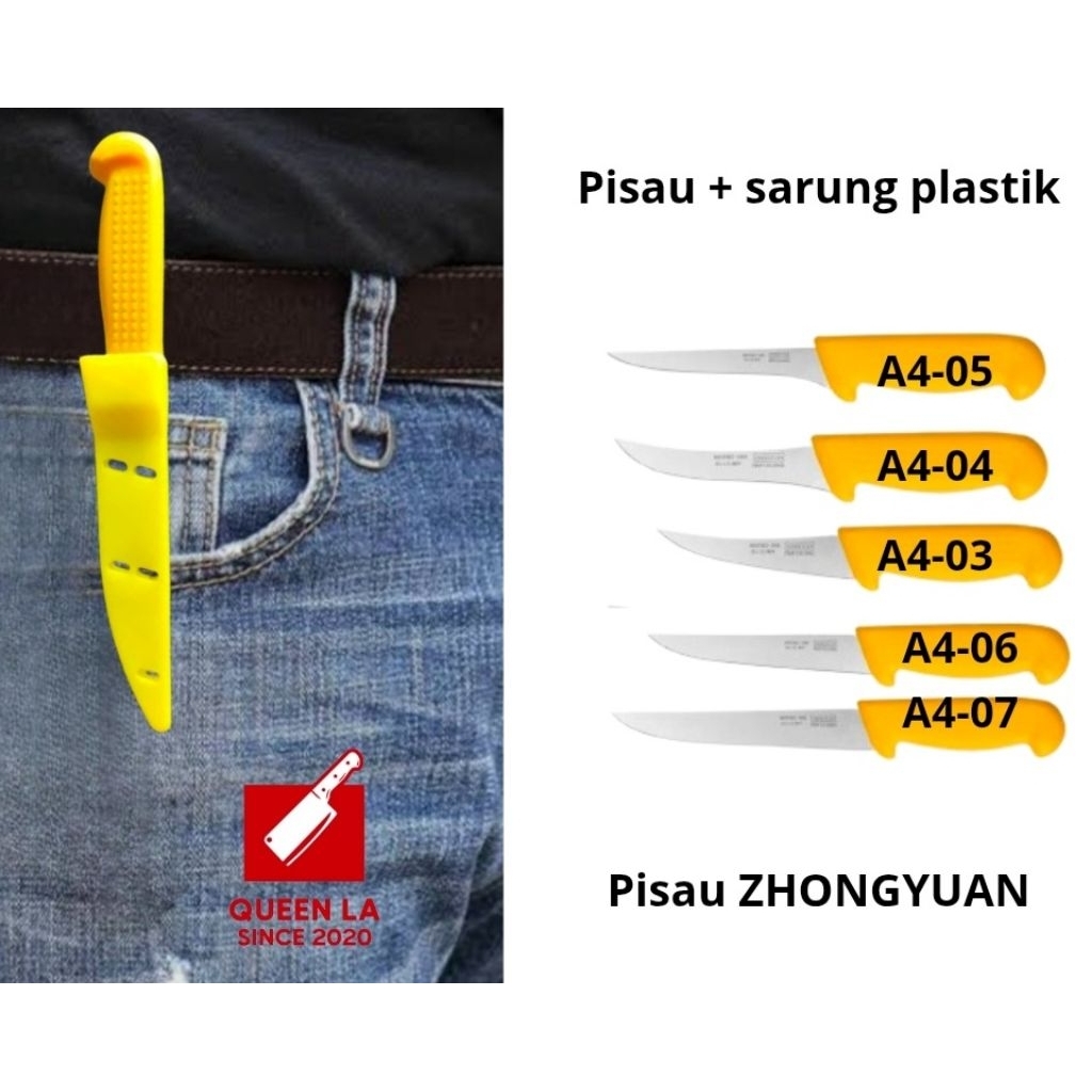 Pisau ZHONGYUAN + Sarung Plastik