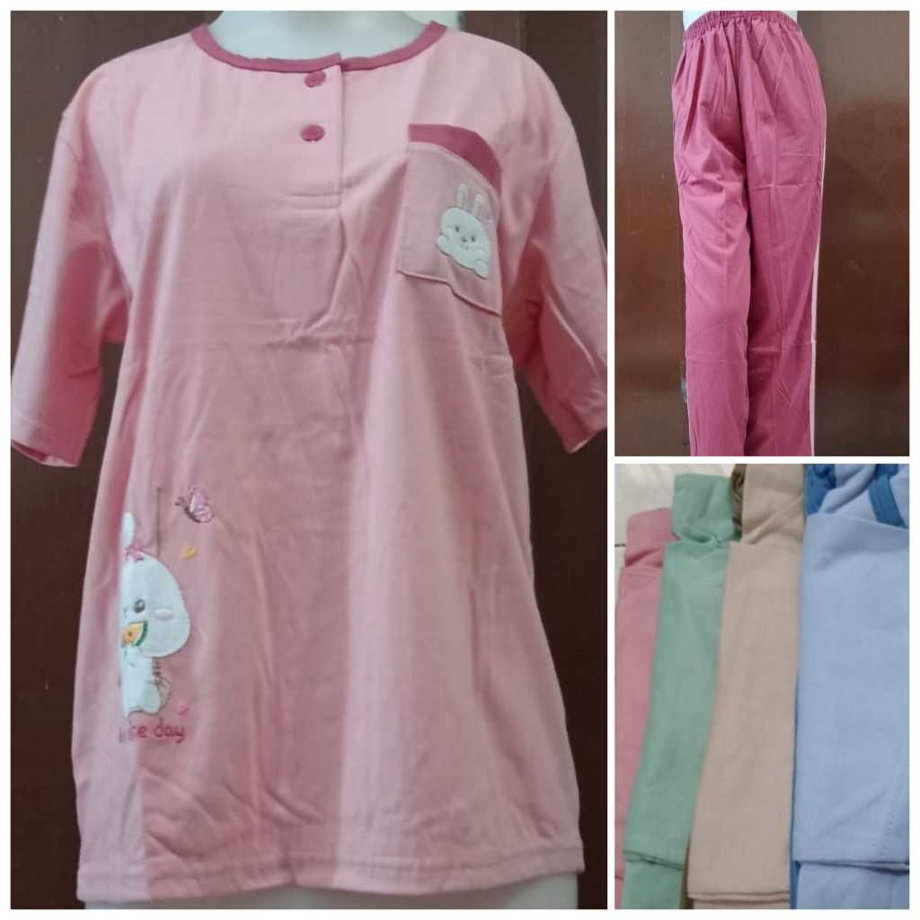 Babydoll CP AMRO Label MERAH-Baby Doll Lengan Pendek Celana Panjang-babydoll cp