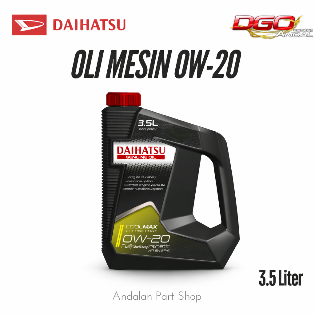 Daihatsu Genuine Oil 0W-20 SP GF-6 1L – Oli Mesin Fully Synthetic Original DGO