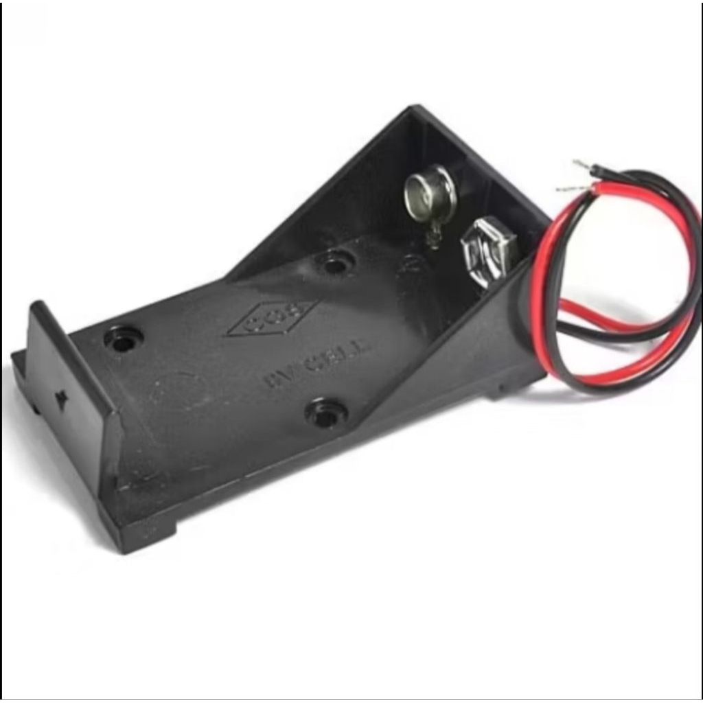Holder Baterai 9Volt Holder Baterai Kancing Baterai Kotak