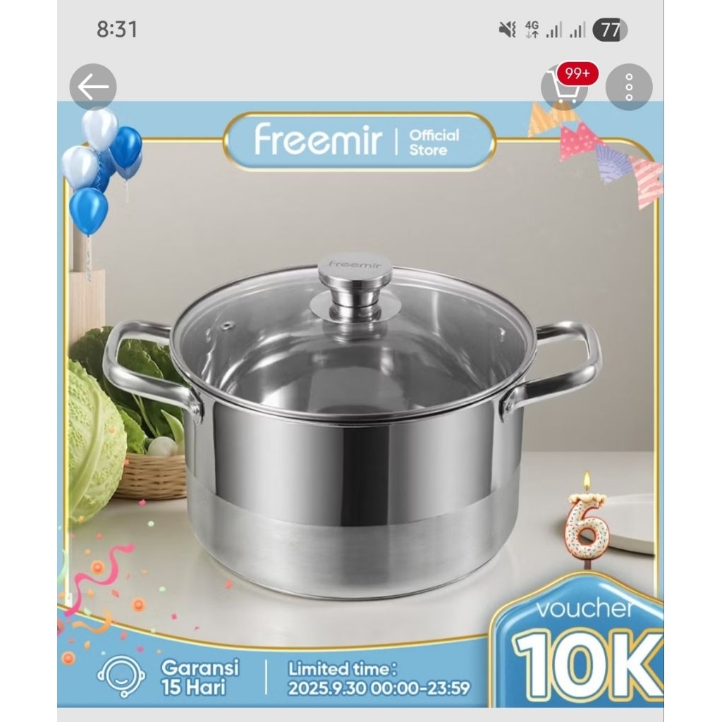 Preloved Panci Freemir 26cm