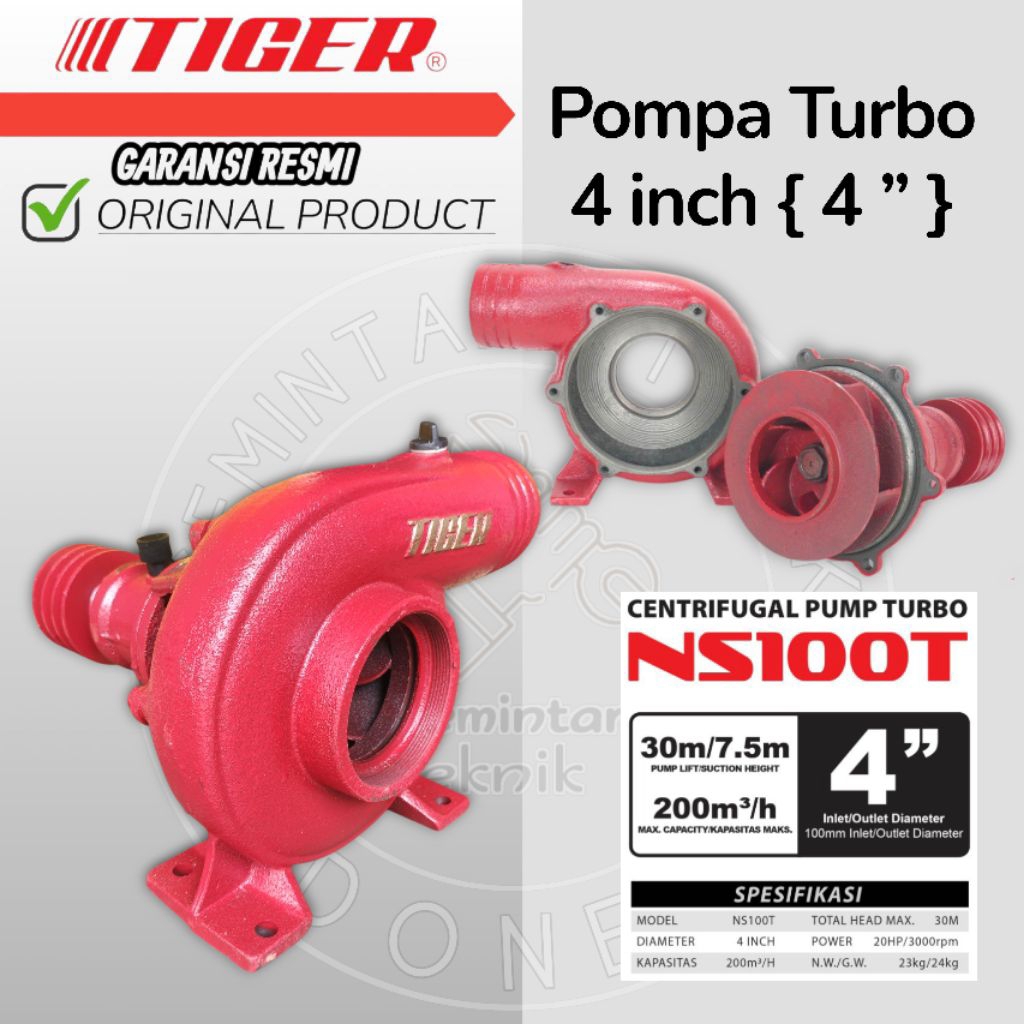 Pompa Turbo 4 inch TIGER NS100T / Pompa Keong Turbo 4 inch TIGER