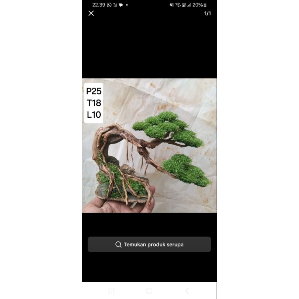 bonsai sintetis hiasan aquarium