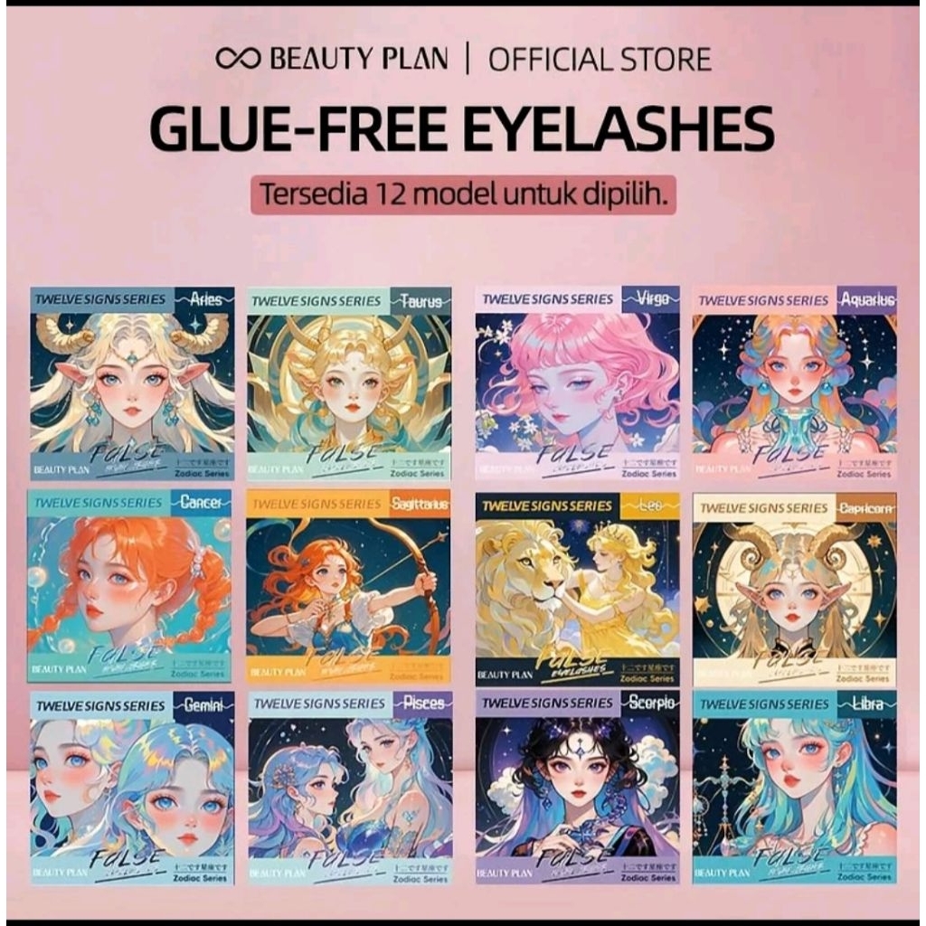 BEAUTY PLAN [TANPA LEM] Bulu Mata ARIES panjang 9-12mm untuk penampilan Natural | Bulu Mata Eyelash 