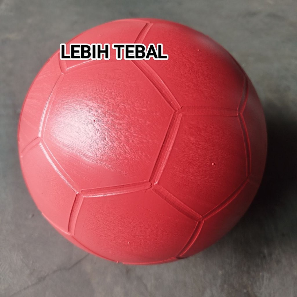 Bola Plastik Merah Standard Tebal Ukuran 8 Sepak Bola Bal Plastik Ball Plastik Bola Murah Bola Kaki 