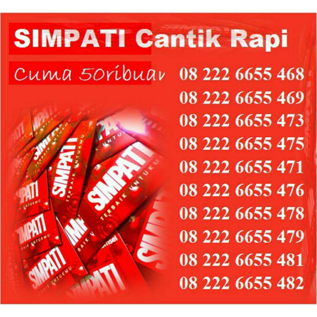 kartu Telkomsel Cantik Rapi - Regist Tanpa Inject Kuota - Nomor cantik Simpati Rapi Murah