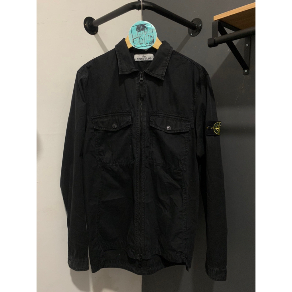 STONE ISLAND OVERSHRIT BLACK ORIGINAL 100%