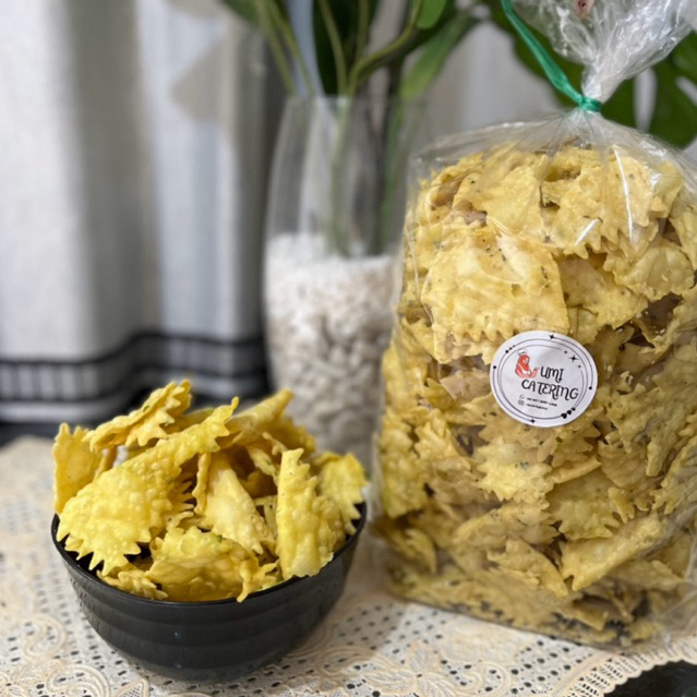 Pangsit goreng bawang 1kg cemilan renyah