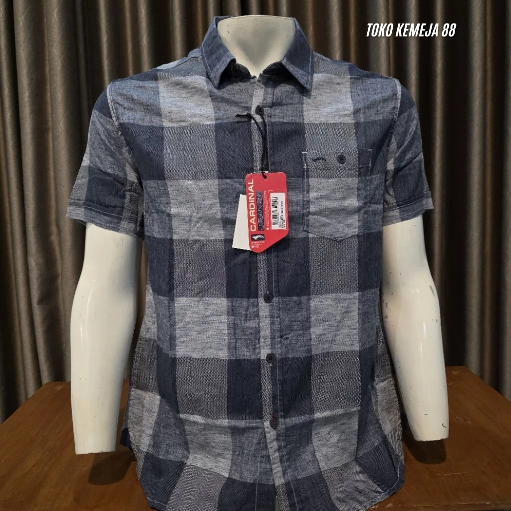 PROMO RAMADHAN Kemeja Pria Tangan Pendek Cardinal Jeans Premium New Serries